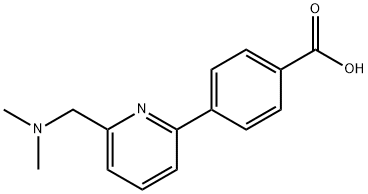 4-(6-Dimethylaminomethyl-pyridin-2-yl)-benzoic acid Struktur