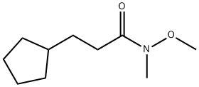 3-シクロペンチル-N-メトキシ-N-メチルプロパンアミド 化学構造式