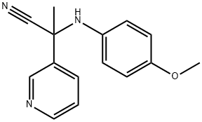 2-(4-methoxyphenylamino)-2-(pyridin-3-yl)propanenitrile Struktur