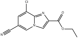 Ethyl 8-chloro-6-cyanoimidazo[1,2-a]pyridine-2-carboxylate 化学構造式
