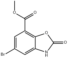 Methyl 5-bromo-2-oxo-2,3-dihydro-1,3-benzoxazole-7-carboxylate 结构式