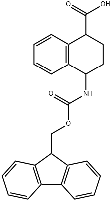 N-(9-Fluorenylmethoxycarbonyl)-1,2,3,4-tetrahydro-1-naphthylamine-4-carboxylic acid|4-({[(9H-芴-9-基)甲氧基]羰基}氨基)-1,2,3,4-四氢萘-1-羧酸,非对映异构体的混合物