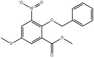 2-(苄氧基)-5-甲氧基-3-硝基苯甲酸甲酯,1221792-98-8,结构式