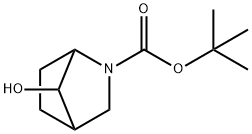7-羟基-2-氮杂双环[2.2.1]庚烷-2-羧酸叔丁酯 结构式