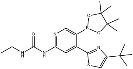1-(4-(4-tert-butylthiazol-2-yl)-5-(4,4,5,5-tetraMethyl-1,3,2-dioxaborolan-2-yl)pyridin-2-yl)-3-ethylurea Structure