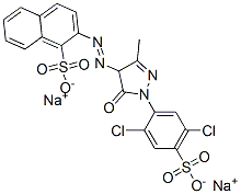 disodium 2-[[1-(2,5-dichloro-4-sulphonatophenyl)-4,5-dihydro-3-methyl-5-oxo-1H-pyrazol-4-yl]azo]naphthalene-1-sulphonate  Structure