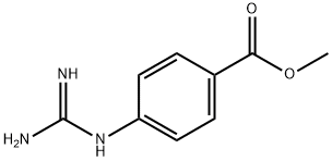 Benzoic acid, 4-[(aminoiminomethyl)amino]-, methyl ester (9CI) Structure