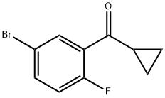 4-Bromo-2-(cyclopropylcarbonyl)-1-fluorobenzene Structure