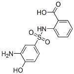 Benzoic acid, 2-[[(3-amino-4-hydroxyphenyl)sulfonyl]amino]-, diazotized, coupled with 2-ethoxyethyl (7-hydroxy-1-naphthalenyl)carbamate 结构式