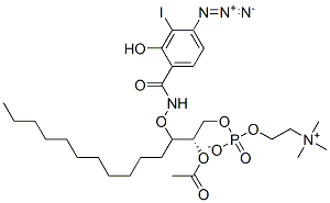 1-O-(4-azido-2-hydroxy-3-iodobenzamido)undecyl-2-O-acetyl-sn-glycero-3-phosphocholine,122242-50-6,结构式