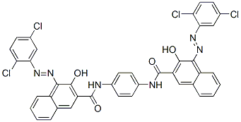 2-Naphthalenecarboxamide,N,N'-1,4-phenylenebis[4-[(2,5-dichlorophenyl)azo]-3-hydroxy- Structure