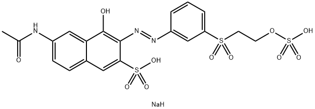 6-(乙酰氨基)-4-羟基-3-[[3-[[2-(磺酰氧基)乙基]磺酰基]苯基]偶氮]-2-萘磺酸二钠盐,12225-83-1,结构式