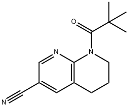 8-新戊酰-5,6,7,8-四氢-1,8-萘啶-3-甲腈 结构式