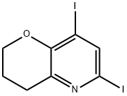 6,8-Diiodo-3,4-dihydro-2H-pyrano[3,2-b]pyridine Structure