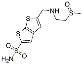 5-[(2-メチルスルフィニルエチルアミノ)メチル]チエノ[2,3-b]チオフェン-2-スルホンアミド 化学構造式