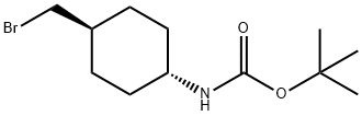 反式-1-(BOC-氨基)-4-(溴甲基)环己烷,1222709-30-9,结构式