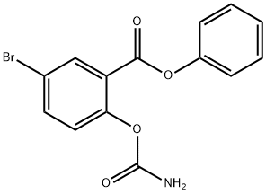 phenyl 5-bromo-2-carbamoyloxy-benzoate Structure