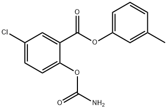 (3-methylphenyl) 2-carbamoyloxy-5-chloro-benzoate,122277-25-2,结构式