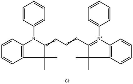 2-[(E)-5-(3,3-二甲基-1-苯基-1,3-二氢-2H-吲哚-2-亚基)-1-丙烯基]-3,3-二甲基-1-苯基-3H-吲哚氯化物,122295-58-3,结构式