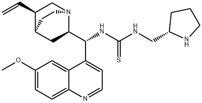 N-[(9R)-6'-甲氧基奎宁-9-基]-N'-[(2S)-2-吡咯烷基甲基]硫脲 结构式