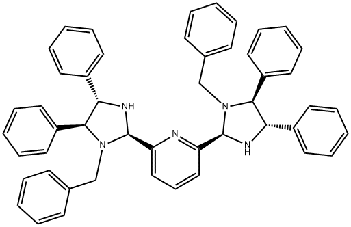 2,6-Bis[(2R,4S,5S)-1-benzyl-4,5-diphenyliMidazolidin-2-yl]pyridine Structure