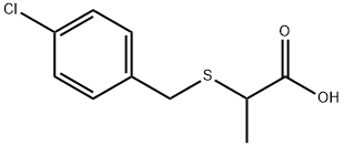 2-[(4-chlorobenzyl)thio]propanoic acid Struktur