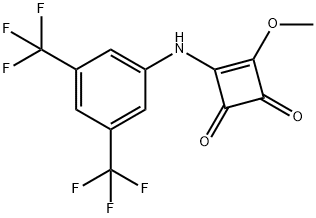 3-[[3,5-双(三氟甲基)苯基]氨基]-4-甲氧基-3-环丁烯-1,2-二酮, 1223105-85-8, 结构式