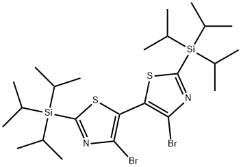 4,4'-Dibromo-2,2'-bis(triisopropylsilyl)-5,5'-bithiazole Struktur