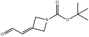 tert-Butyl 3-(2-oxoethylidene)azetidine-1-carboxylate Struktur