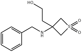 3-(Benzylamino)-3-(2-hydroxyethyl)thietane 1,1-dioxide|