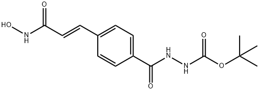 (E)-tert-butyl 2-(4-(3-(hydroxyaMino)-3-oxoprop-1-en-1-yl)benzoyl)hydrazinecarboxylate,1223593-73-4,结构式