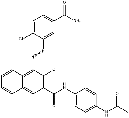 N-[4-(アセチルアミノ)フェニル]-4-[[5-(アミノカルボニル)-2-クロロフェニル]アゾ]-3-ヒドロキシ-2-ナフタレンカルボアミド