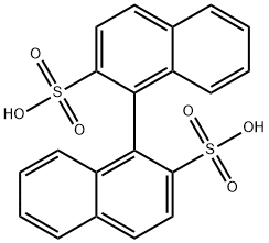 (R)-[1,1']Binaphthalenyl-2,2'-disulfonic acid 化学構造式