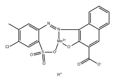 4-[(4-クロロ-5-メチル-2-スルホフェニル)アゾ]-3-ヒドロキシ-2-ナフタレンカルボン酸/マンガン 化学構造式