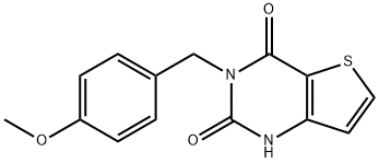 3-(4-甲氧基苄基)噻吩并[3,2-D]嘧啶-2,4(1H,3H)-二酮, 1223888-84-3, 结构式