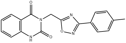 3-((3-(对甲苯基)-1,2,4-噁二唑-5-基)甲基)喹唑啉-2,4(1H,3H)-二酮, 1223889-81-3, 结构式