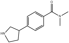 N,N-DIMETHYL-4-(3-PYRROLIDINYL)BENZAMIDE, 1224049-74-4, 结构式