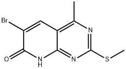 6-BROMO-4-METHYL-2-(METHYLSULFANYL)-7H,8H-PYRIDO[2,3-D]PYRIMIDIN-7-ONE Struktur