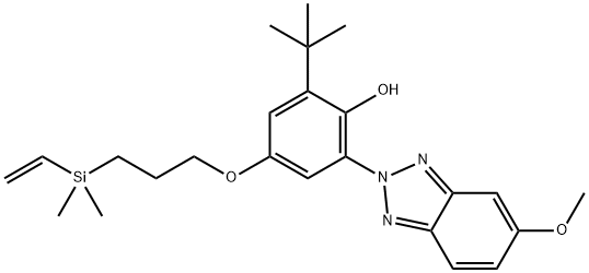 2-TERT-BUTYL-4-[3-(DIMETHYLVINYLSILANYL)PROPOXY]-6-(5-METHOXYBENZOTRIAZOL-2-YL)-PHENOL|2-(叔丁基)-4-(3-(二甲基(乙烯基)甲硅烷基)丙氧基)-6-(5-甲氧基-2H-苯并[D][1,2,3]三唑-2-基)苯酚