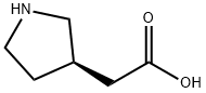 (R)-3-吡咯烷乙酸盐酸盐, 122442-01-7, 结构式