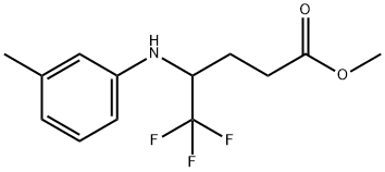 Methyl 5,5,5-trifluoro-4-(M-tolylaMino)pentanoate 结构式