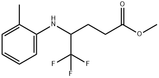 Methyl 5,5,5-trifluoro-4-(o-tolylaMino)pentanoate 结构式