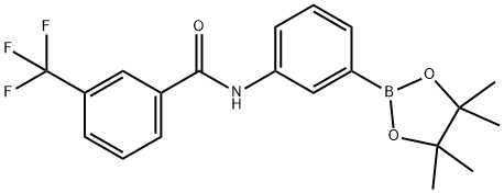 5-[3-(三氟甲基)苯甲酰胺]苯硼酸频哪酯,1225069-85-1,结构式