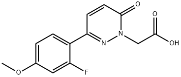 [3-(2-氟-4-甲氧苯基)-6-氧代哒嗪-1(6H)-基]乙酸, 1225134-66-6, 结构式