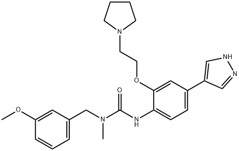 Urea, N-[(3-Methoxyphenyl)Methyl]-N-Methyl-N'-[4-(1H-pyrazol-4-yl)-2-[2-(1-pyrrolidinyl)ethoxy]phenyl]- Structure