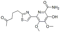 3-Hydroxy-4,5-dimethoxy-6-[2-(4-oxopentyl)-4-thiazolyl]-2-pyridinecarboxamide|