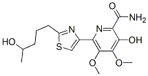 3-Hydroxy-6-[2-(4-hydroxypentyl)-4-thiazolyl]-4,5-dimethoxy-2-pyridinecarboxamide Structure