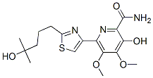 3-Hydroxy-6-[2-(4-hydroxy-4-methylpentyl)-4-thiazolyl]-4,5-dimethoxy-2-pyridinecarboxamide,122535-53-9,结构式