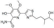 3-Hydroxy-6-[2-(4-hydroxy-3-methylpentyl)-4-thiazolyl]-4,5-dimethoxy-2-pyridinecarboxamide Structure