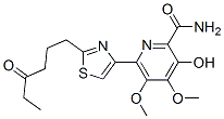 3-Hydroxy-4,5-dimethoxy-6-[2-(4-oxohexyl)-4-thiazolyl]-2-pyridinecarboxamide Structure